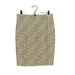 NWOT J. Crew Factory No. 2 Pencil Skirt in Abstract Leopard Size 0